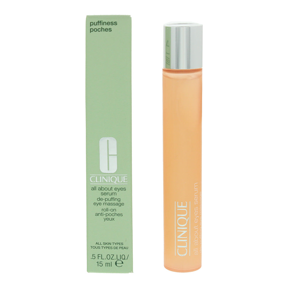 Clinique All About Eyes De-Puffing Eye Massage Roll On Eye Serum 15ml