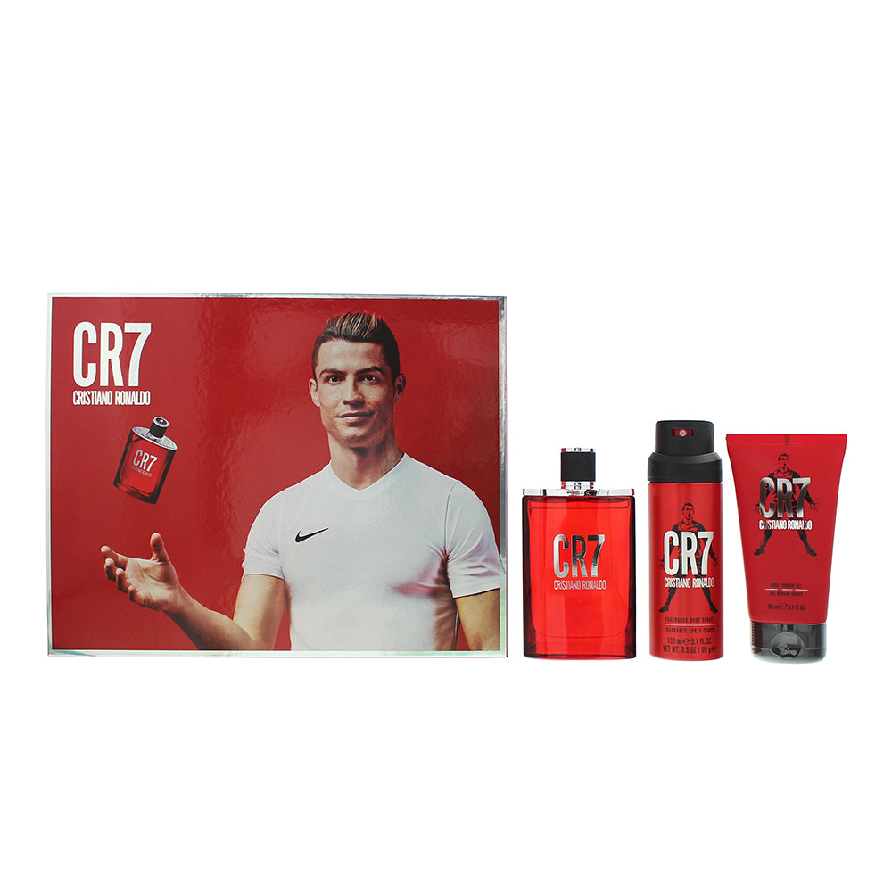 Cristiano Ronaldo Cr7 3 Piece Gift Set: Eau De Toilette 100ml - Shower Gel 150ml - Body Spray 150ml