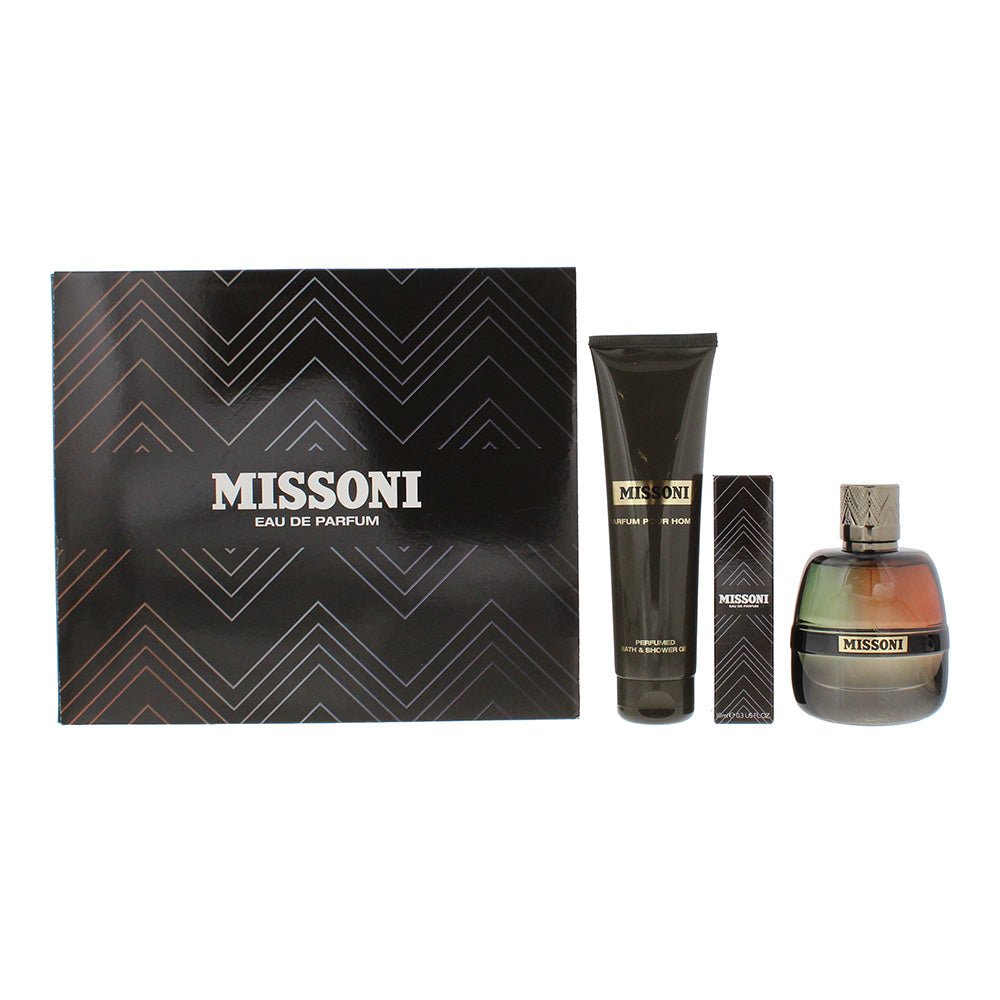 Missoni 3 Piece Gift Set: Eau de Parfum 100ml - Eau de Parfum 10ml - Shower Gel 150ml