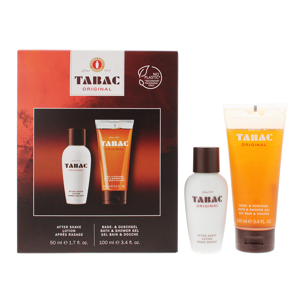Tabac Original 2 Piece Gift Set: Aftershave Lotion 50ml - Bath & Shower Gel 100ml