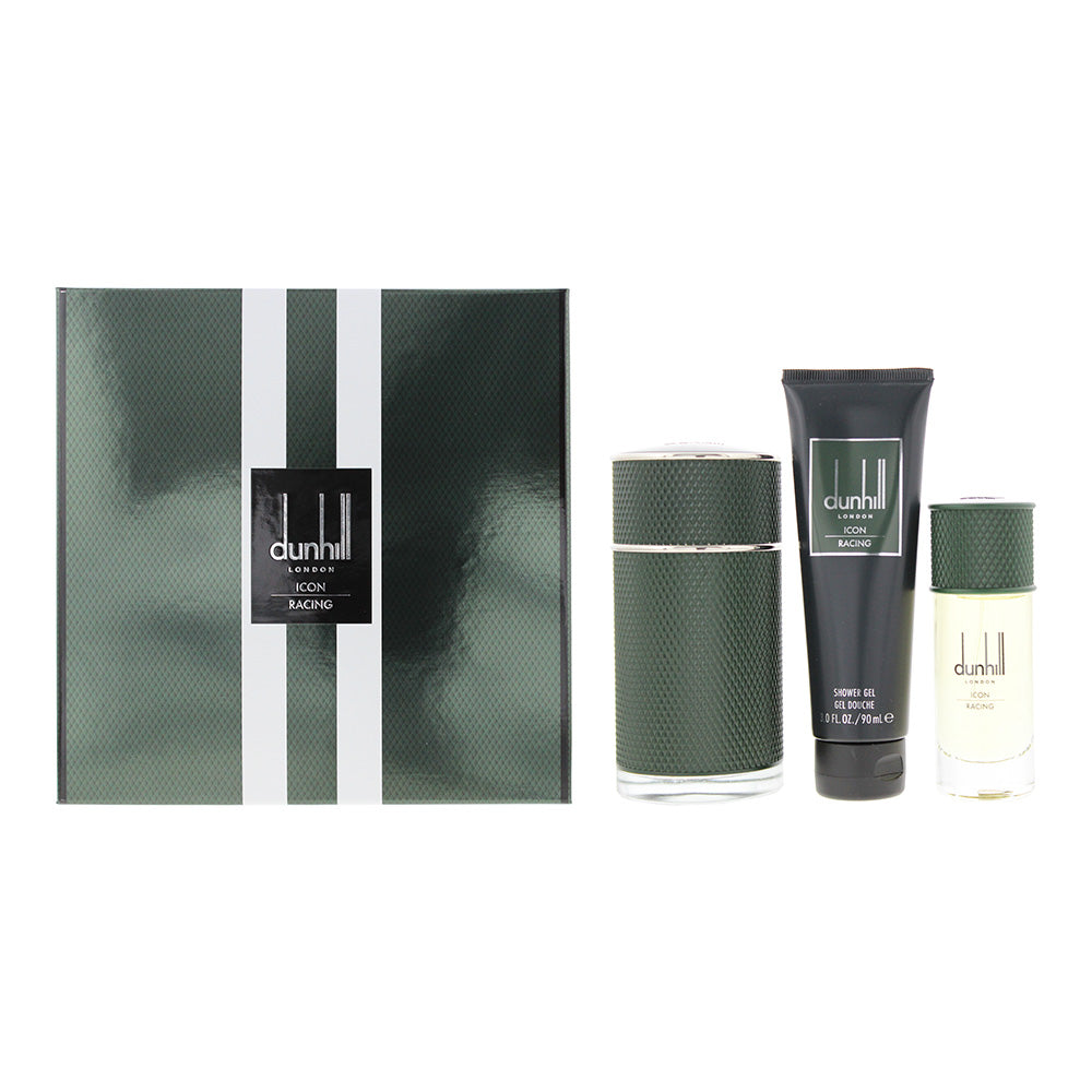 Dunhill Icon Racing 3 Piece Gift Set: Eau de Parfum 100ml - Eau de Parfum 30ml - Shower Gel 90ml