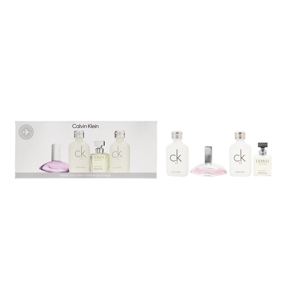 Calvin Klein 4 Piece Gift Set: Ck One Eau De Toilette 2x10ml - Eternity Eau De Parfum 5ml - Euphoria Eau De Parfum 4ml
