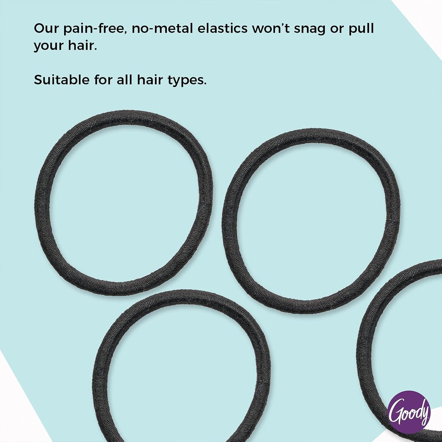 Goody Ouchless No-Metal Soft Hair Elastics (30 Pack)