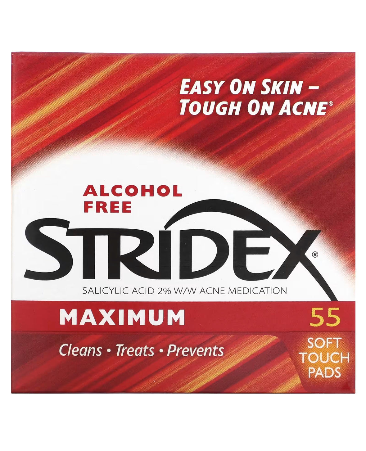 Stridex Maximum Strength 2% Salicylic Acid Acne Pads (55 Count)