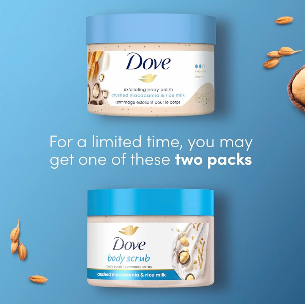 Dove Macadamia & Rice Milk Moisturising Cream Body Polish