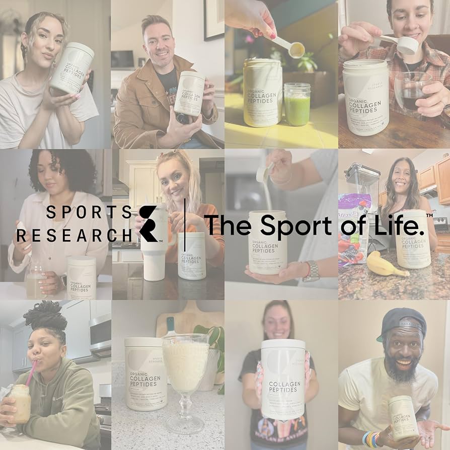 Sports Research Hydrolyzed Type 1 & 3 Collagen Peptides Powder (Unflavoured)