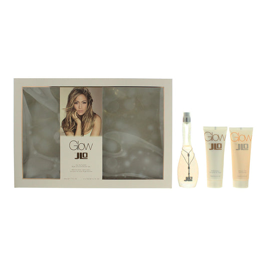 Jennifer Lopez Glow 3 Piece Gift Set: Eau de Toilette 50ml - Body Lotion 75ml - Shower Gel 75ml