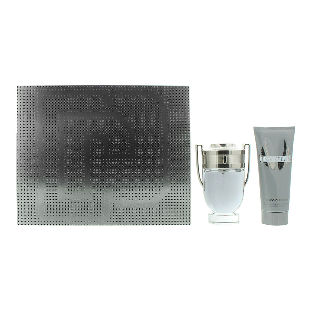 Paco Rabanne Invictus 2 Piece Gift Set: Eau De Toilette 100ml - Shower Gel 100ml