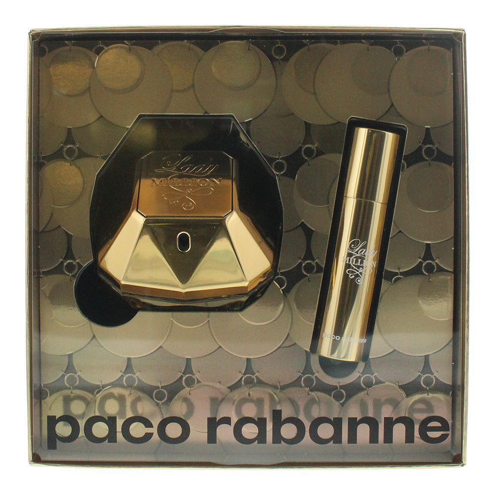 Paco Rabanne Lady Million 2 Piece Gift Set: Eau De Parfum 50ml - Eau De Parfum 10ml