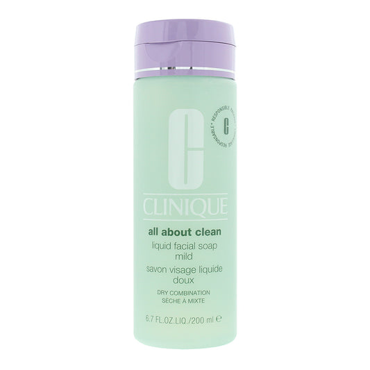 Clinique All About Clean Liquid Facial Soap Mild For Dry/Combination Skin 200ml