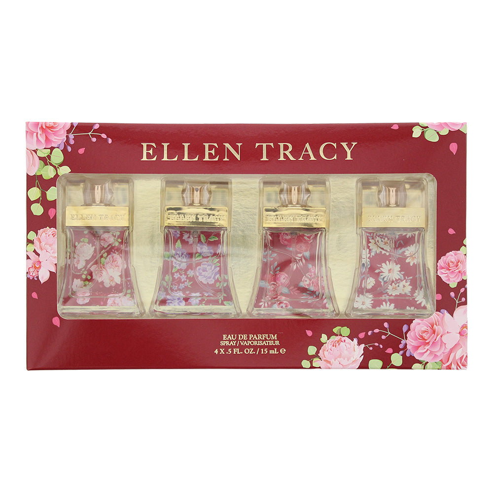 Ellen Tracy Variety Gift Set  Miniatures Eau De Parfum 4 x 15ml - Sensational - Brilliant - Dazzling - Dynamic