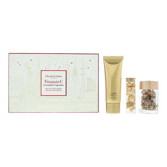 Elizabeth Arden Vitamin C 3 Piece Gift Set: Ceramide Radiance Renewal Serum Capsules 30pcs - Ceramide Daily Youth Restoring Serum Capsules 14pcs - Cer