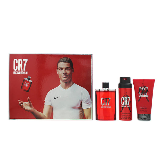 Cristiano Ronaldo Cr7 3 Piece Gift Set: Eau De Toilette 100ml - Shower Gel 150ml - Body Spray 150ml