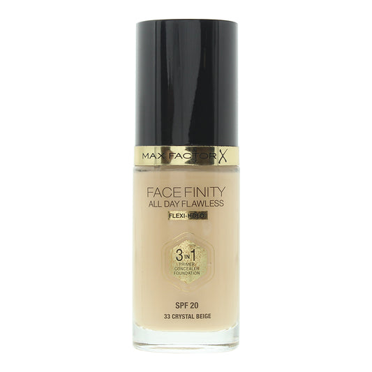 Max Factor Facefinity All Day Flawless 3 In 1 33 Crystal Beige Foundation 30ml