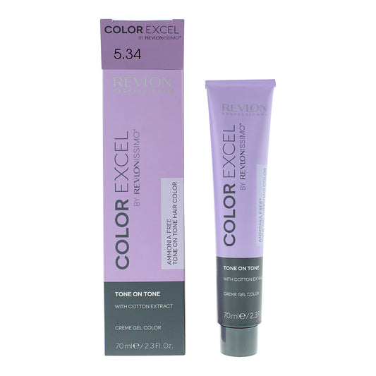 Revlon Color Excel 5.34 Light Golden Copper Brown Hair Colour 70ml