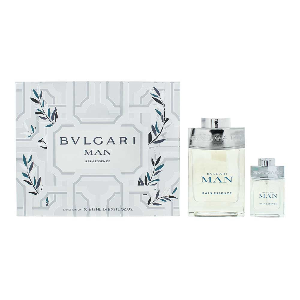 Bulgari Man Rain Essence 2 Piece Gift Set: Eau de Parfum 100ml - Eau de Parfum 15ml