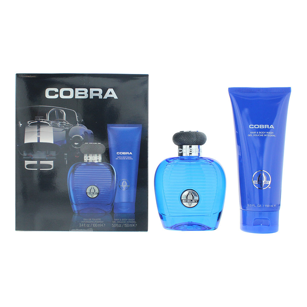 Carroll Shelby Blue Cobra 2 Piece Gift Set: Eau de Toilette 100ml - Hair & Body Wash 150ml