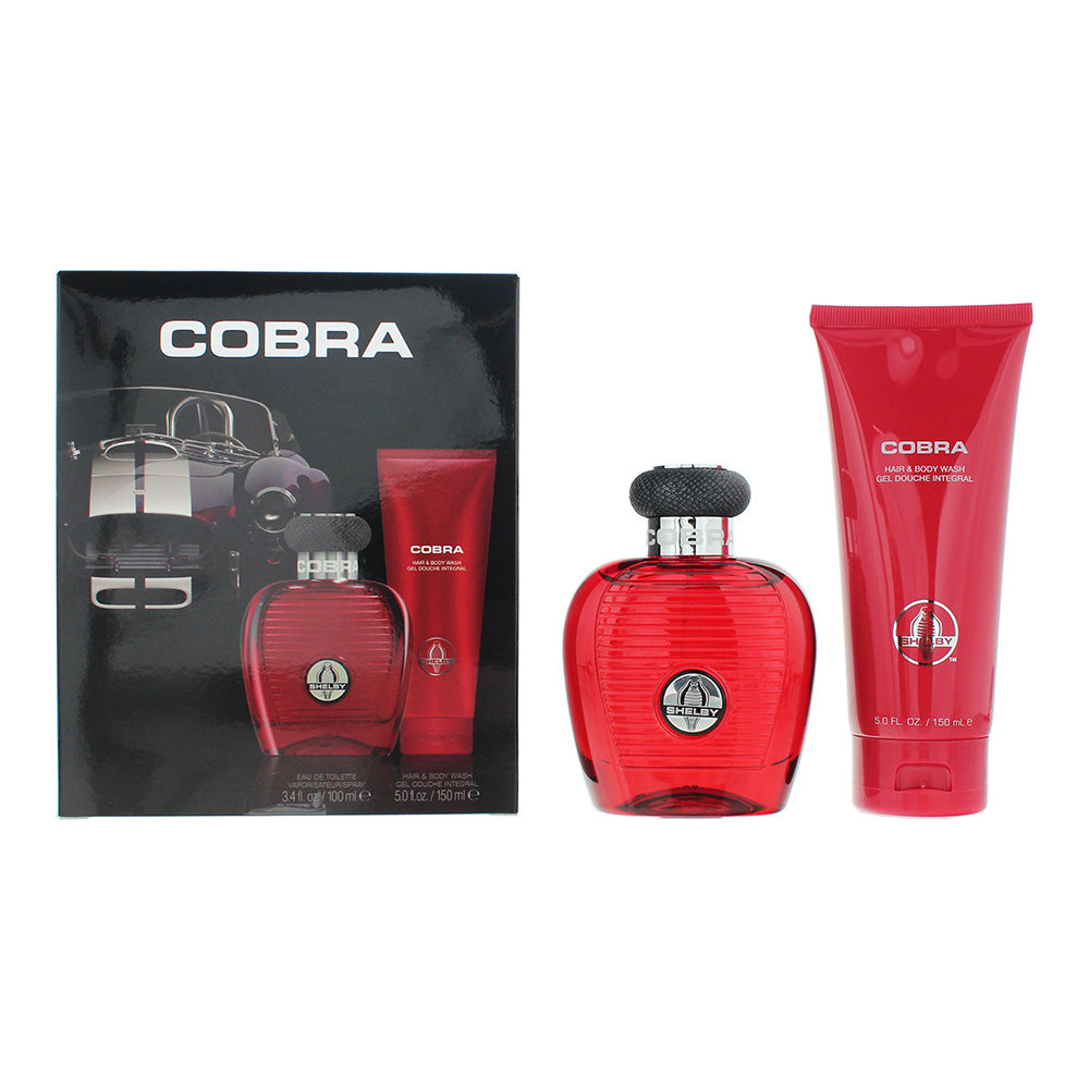 Carroll Shelby Red Cobra 2 Piece Gift Set: Eau de Toilette 100ml - Hair & Body Wash 150ml