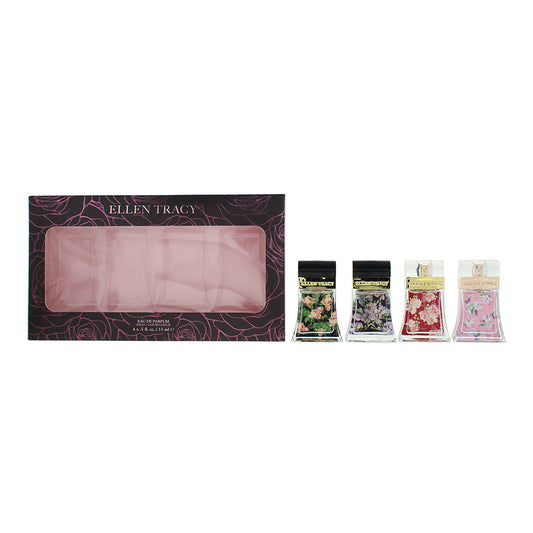 Ellen Tracy Classic Florals Best Sellers Coffret 4 Piece Gift Set: EDP Strong 15ml - EDP Courageous 15ml - EDP Sensational 15ml - EDP Sparkling 15ml