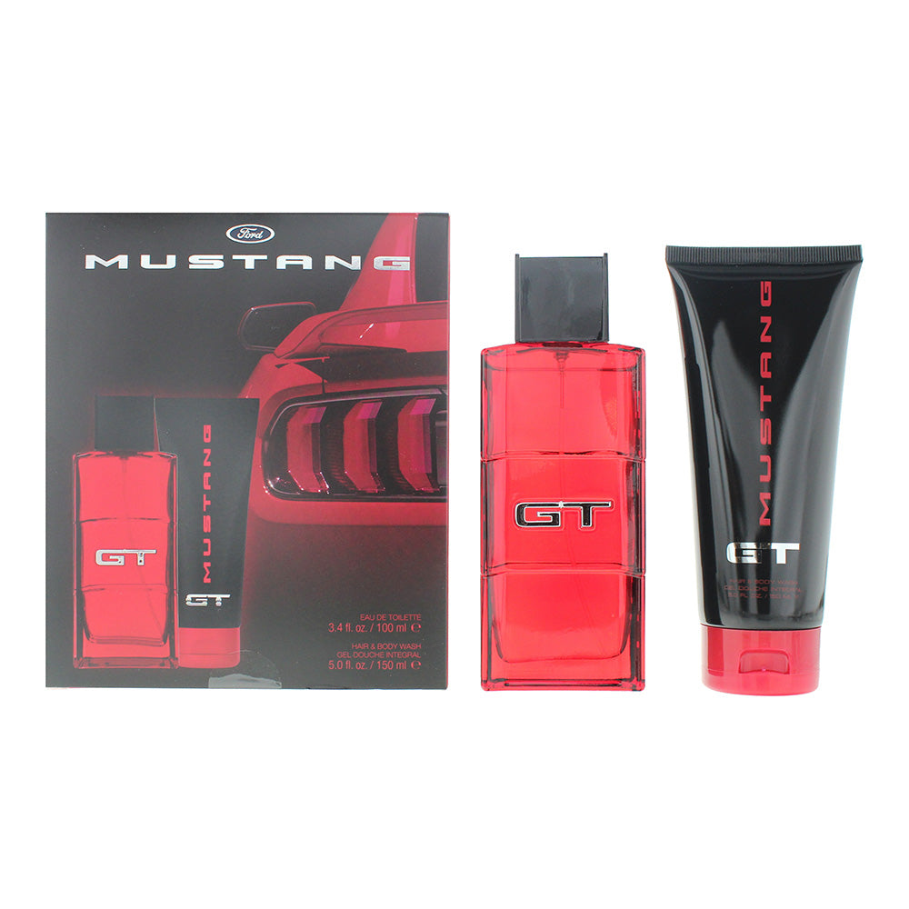 Mustang GT Photobox 2 Piece Gift Set: Eau de Toilette 100ml - Hair & Body Wash 150ml