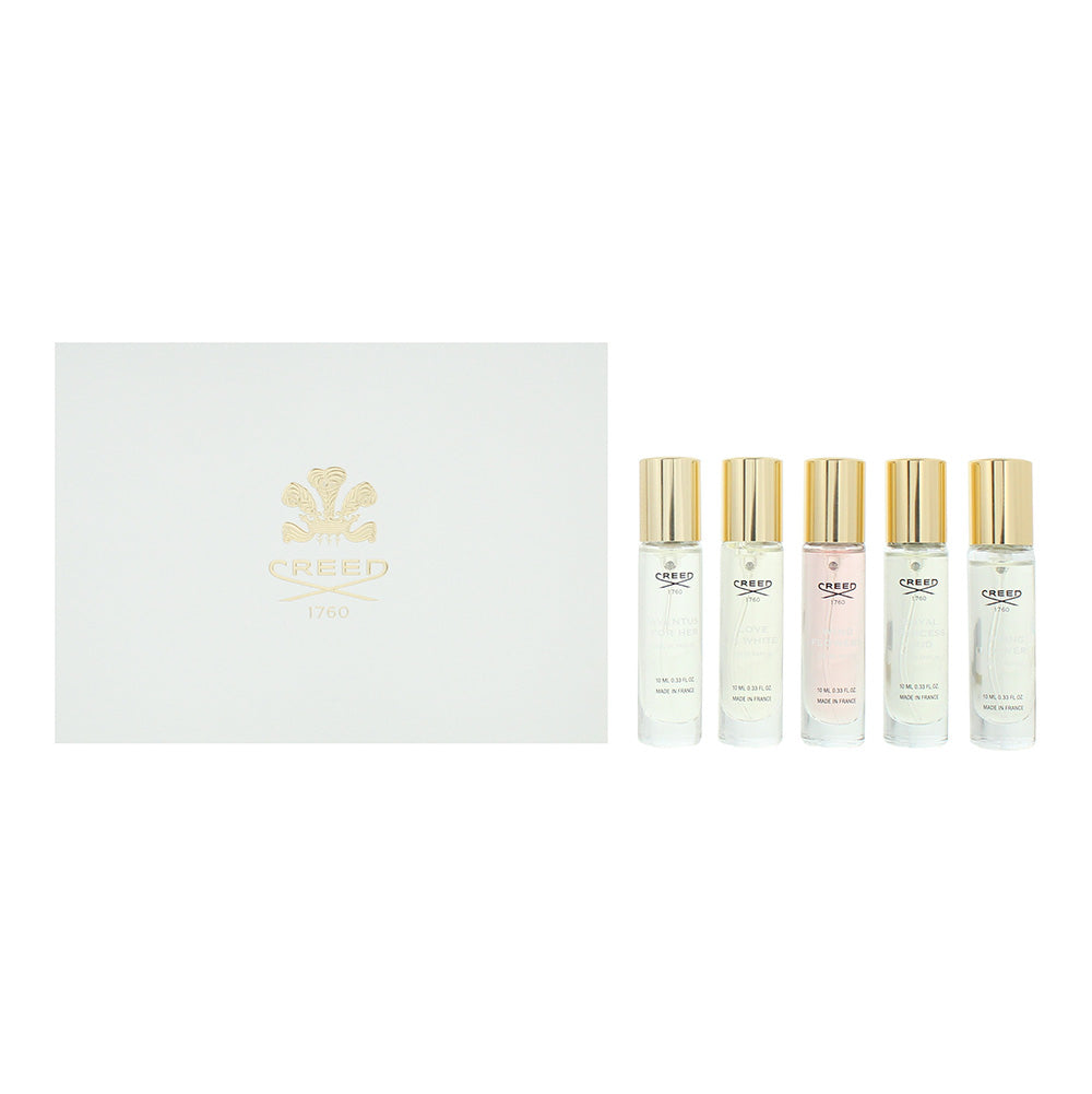 Creed 5 Piece Gift Set: Aventus Eau de Parfum 10ml - Love In White Eau de Parfum 10ml - Wind Flower Eau de Parfum 10ml - Royal Princess Oud Eau de Par