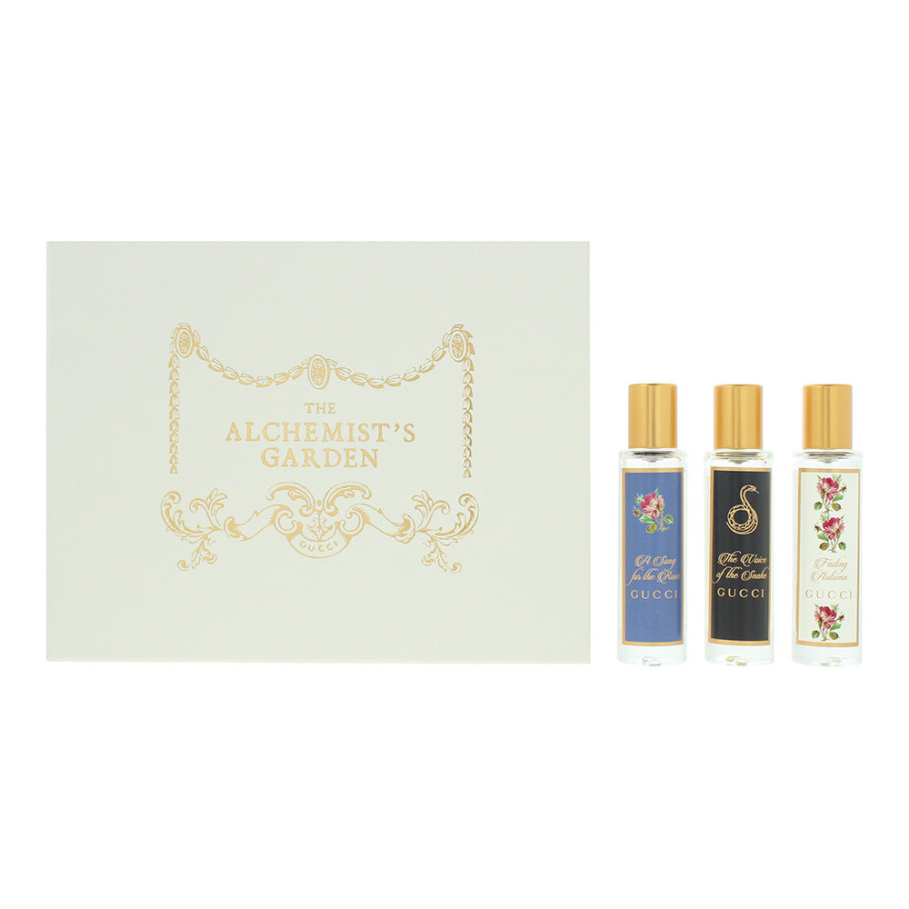 Gucci The Alchemist's Garden 3 Piece Gift Set: A Song for The Rose Eau de Parfum 15ml - The Voice of The Snake Eau de Parfum 15ml - Fading Autumn Eau