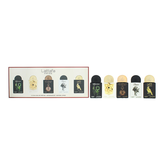 Lattafa Pride 5 Piece Gift Set: Affection Eau de Parfum 20ml - Tharwah Gold Eau de Parfum 20ml - Breeze Eau de Parfum 20ml - Shaheen Gold Eau de Parfu
