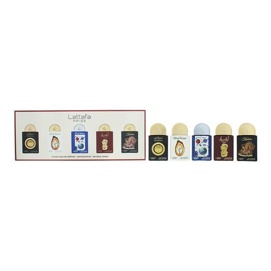 Lattafa Pride  Piece Gift Set: Nebras Eau de Parfum 20ml - Art of Wood Eau de Parfum 20ml - Art of Universe Eau de Parfum 20ml - Ansaam Gold Eau de Pa