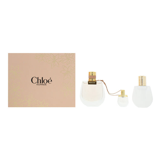 Chloé Nomade 3 Piece Gift Set: Eau de Parfum 75ml - Eau de Parfum 5ml - Body Lotion 100ml