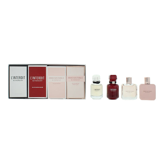 Givenchy 4 Piece Gift Set: L’Interdit Eau de Parfum 10ml - L’Interdit Rouge Eau de Parfum 10ml - Irresistible Eau de Parfum 8ml - Irresistible Rose Ve