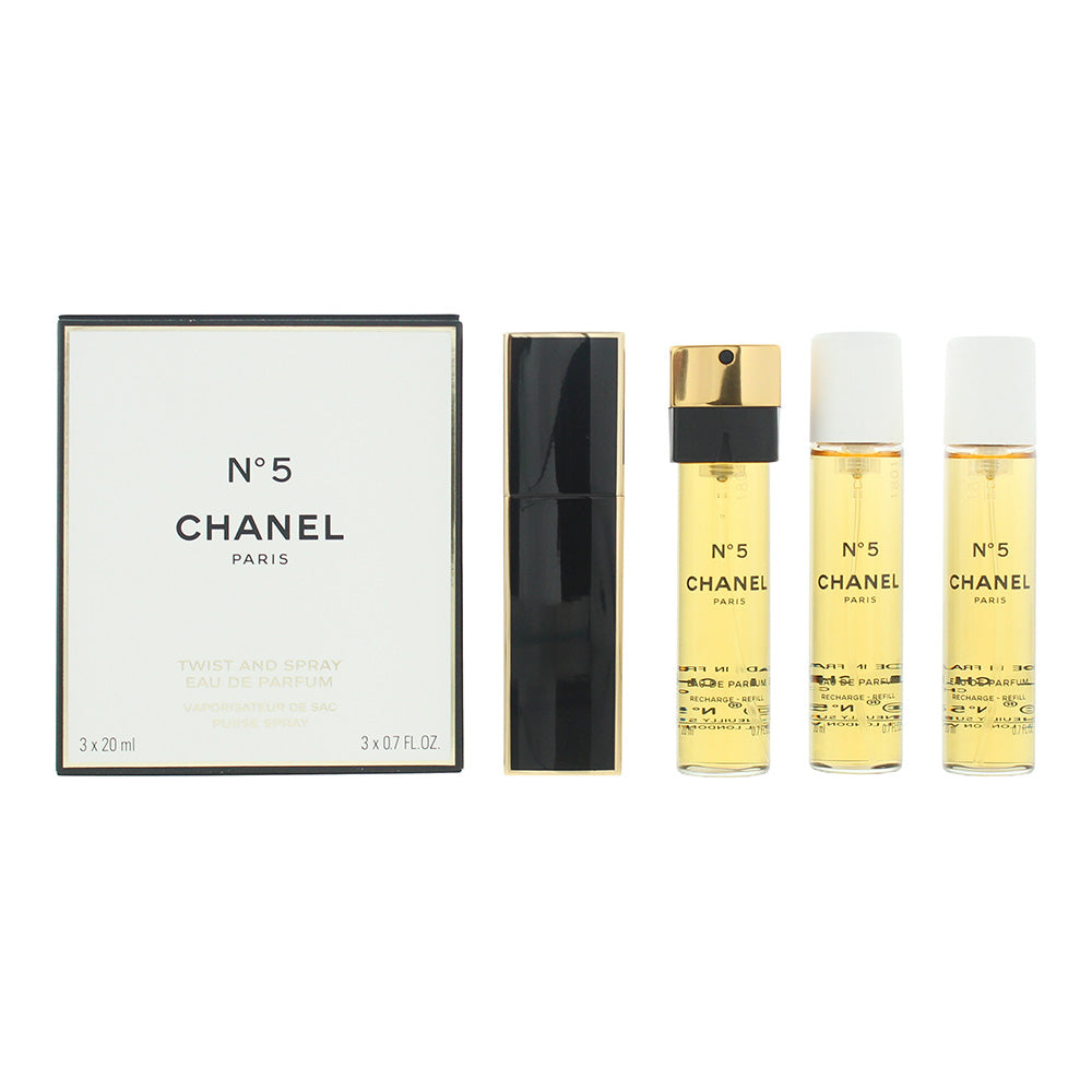 Chanel No. 5 Twist & Spray Eau de Parfum 3 x 20ml