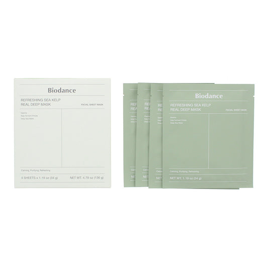 Biodance Refreshing Sea Kelp Real Deep Mask Sheet 4 x 34g