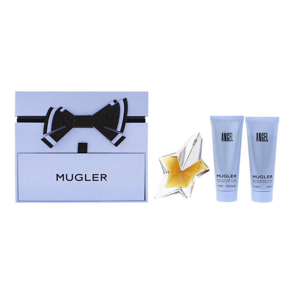 Mugler Angel 3 Piece Gift Set: Eau De Parfum 50ml - Body Lotion 100ml - Shower Gel 100ml