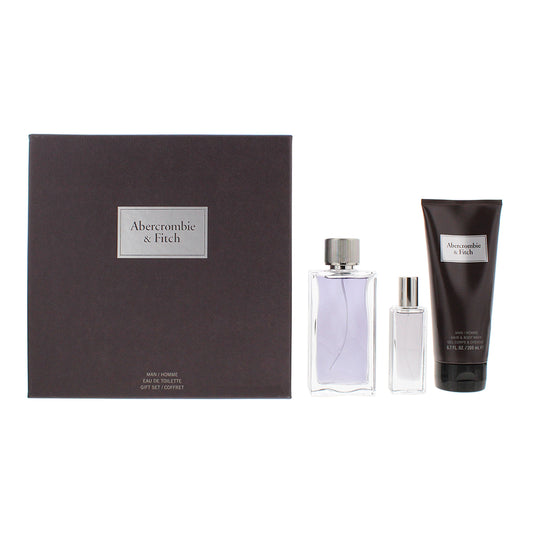Abercrombie & Fitch First Instinct 3 Piece Gift Set: Eau de Toilette 100ml - Eau de Toilette 15ml - Hair & Body Wash 200ml