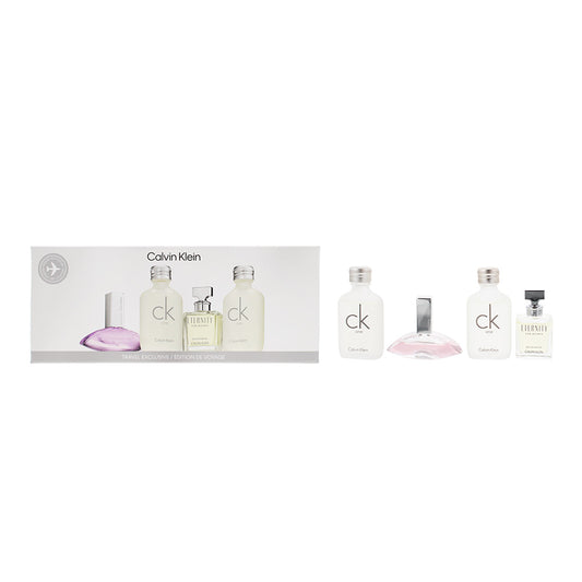 Calvin Klein 4 Piece Gift Set:  Ck One Eau De Toilette 2x10ml - Eternity Eau De Parfum 5ml - Euphoria Eau De Parfum 4ml