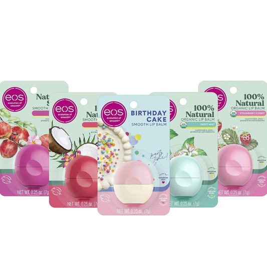 EOS Shea Smooth Natural Lip Balm Variety (5-Pack)