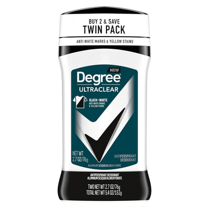 Degree Men UltraClear Black+White 72HR Antiperspirant (2 Pack)