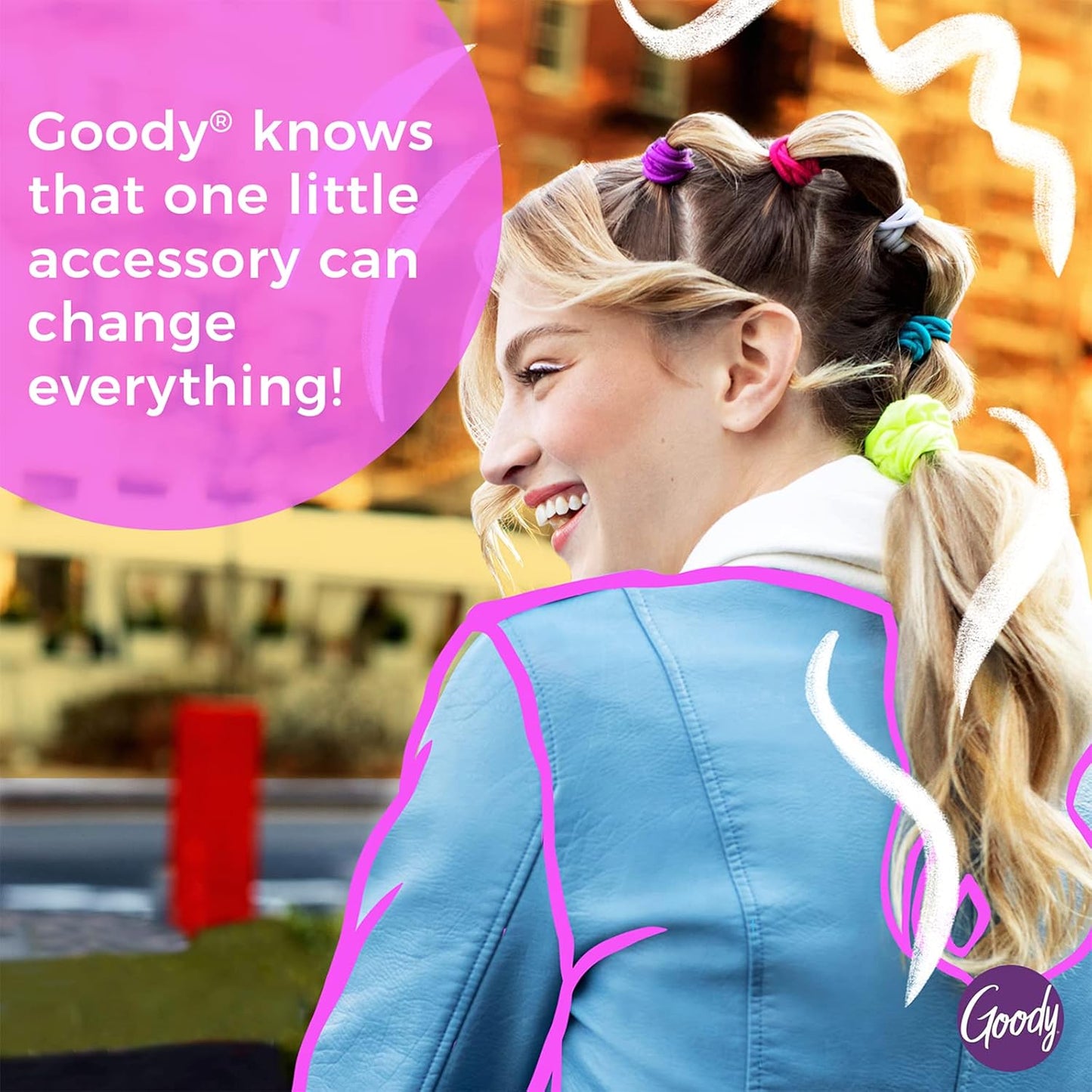 Goody Ouchless No-Metal Soft Hair Elastics (30 Pack)
