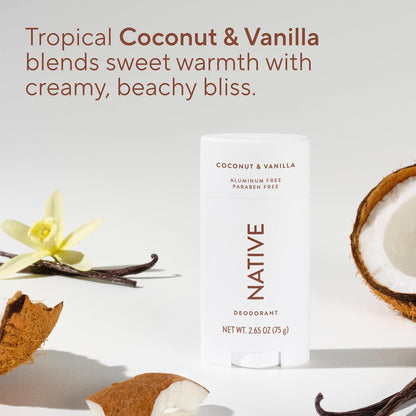 Native Coconut & Vanilla Aluminium-Free 72HR Deodorant Stick