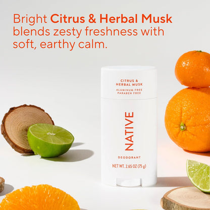 Native Citrus & Herbal Musk Aluminium-Free 72HR Deodorant