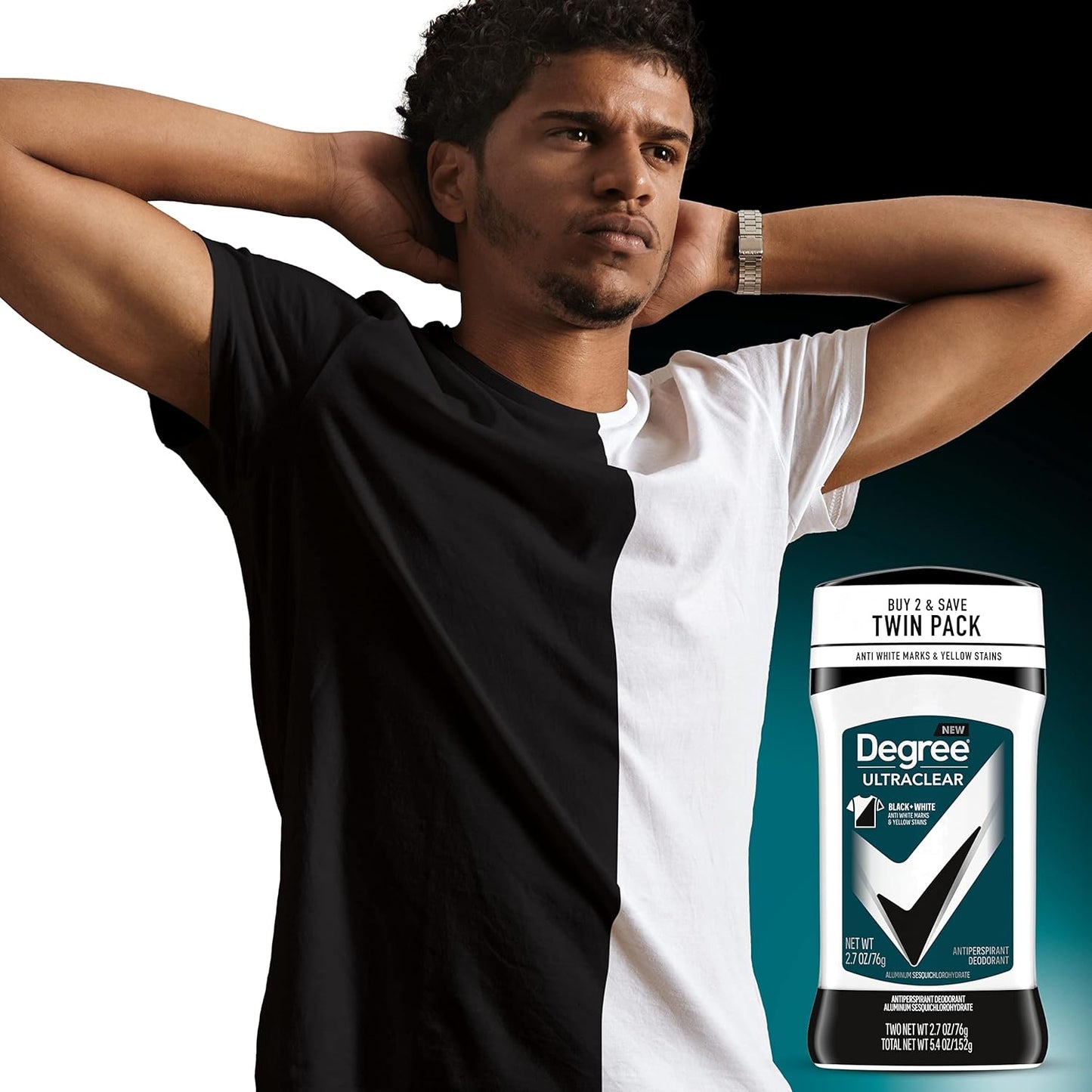 Degree Men UltraClear Black+White 72HR Antiperspirant (2 Pack)