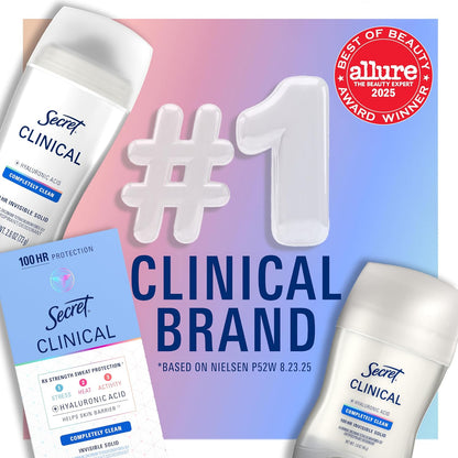 Secret Clinical Strength Hyaluronic Acid 100HR Antiperspirant Deodorant