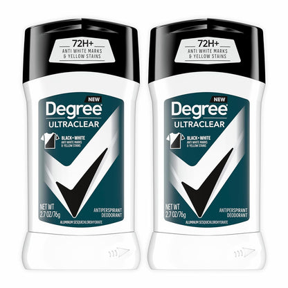 Degree Men UltraClear Black+White 72HR Antiperspirant (2 Pack)