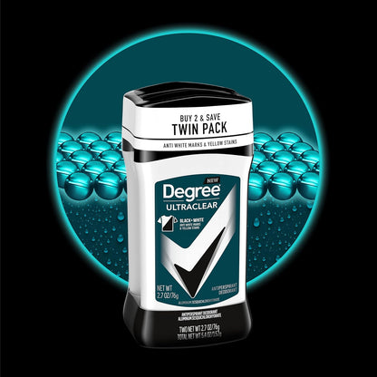 Degree Men UltraClear Black+White 72HR Antiperspirant (2 Pack)