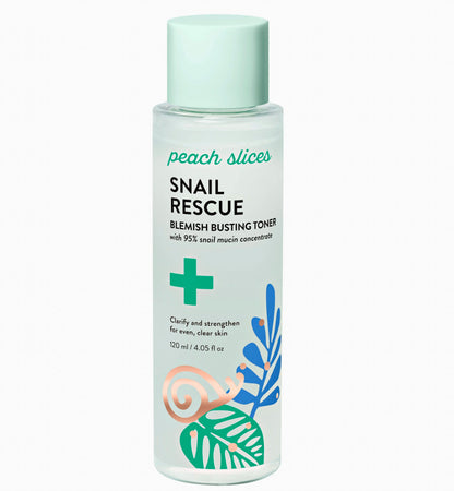 Peach Slices Snail Rescue Snail Mucin Blemish-Busting Toner