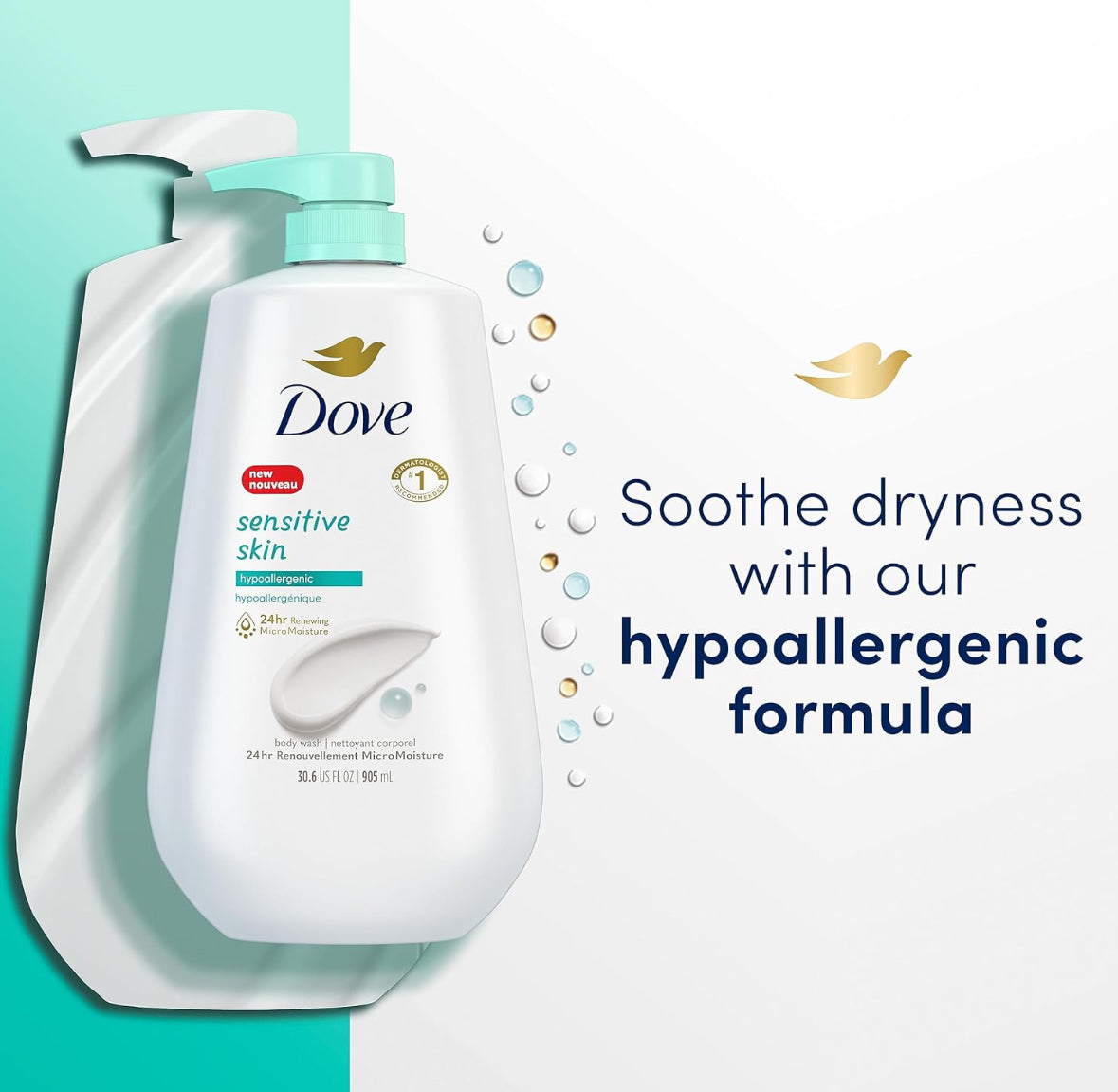 Dove Sensitive Skin Pump Body Wash