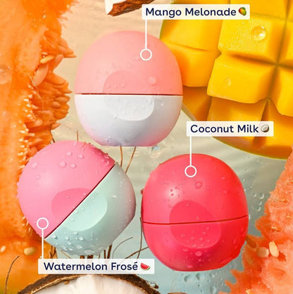 EOS Juicy Vibes Watermelon, Coconut & Mango Shea Lip Balm (3-Pack)