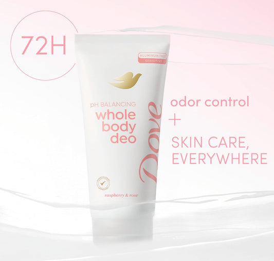 Dove Whole Body Raspberry & Rose Aluminium-Free Deodorant Cream