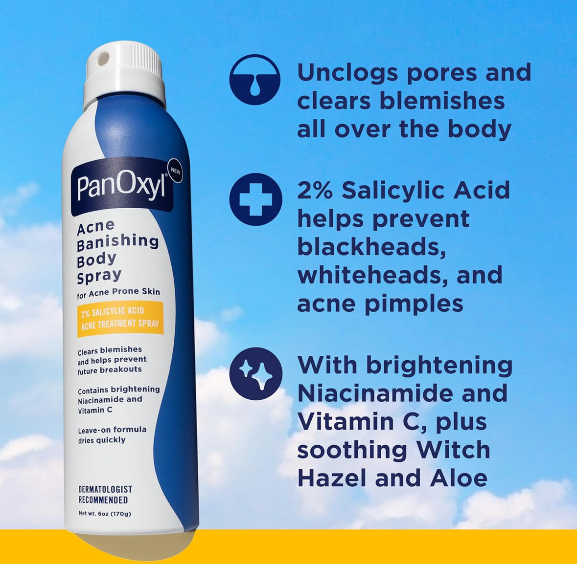 PanOxyl 2% Salicylic Acid Acne-Banishing Body Spray