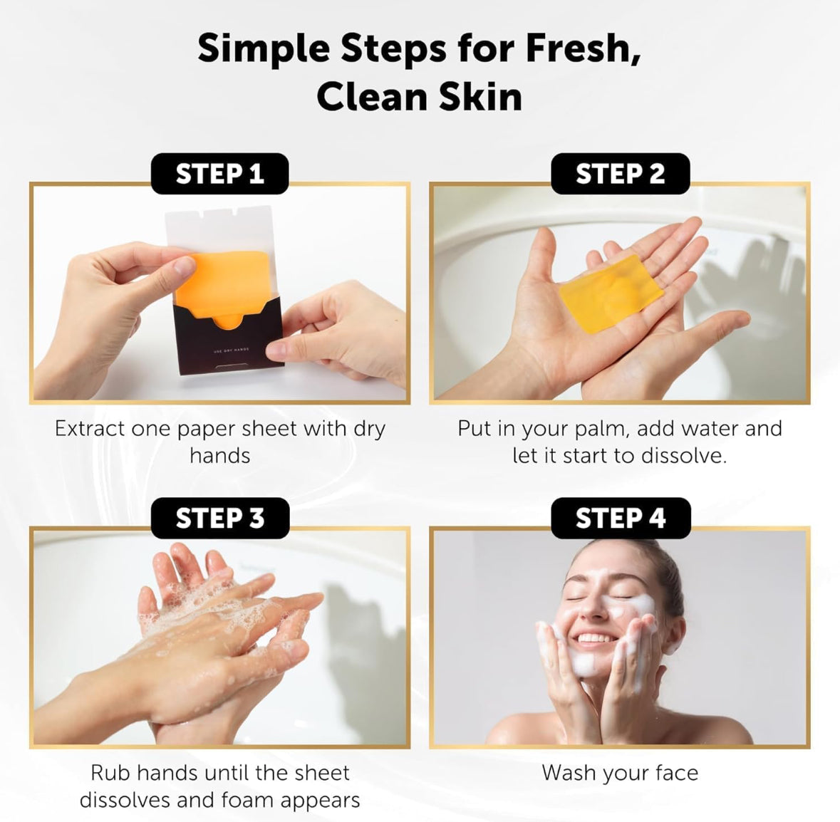 VALITIC Turmeric & Kojic Acid Dissolving Paper Soap Sheets (2 Pack)
